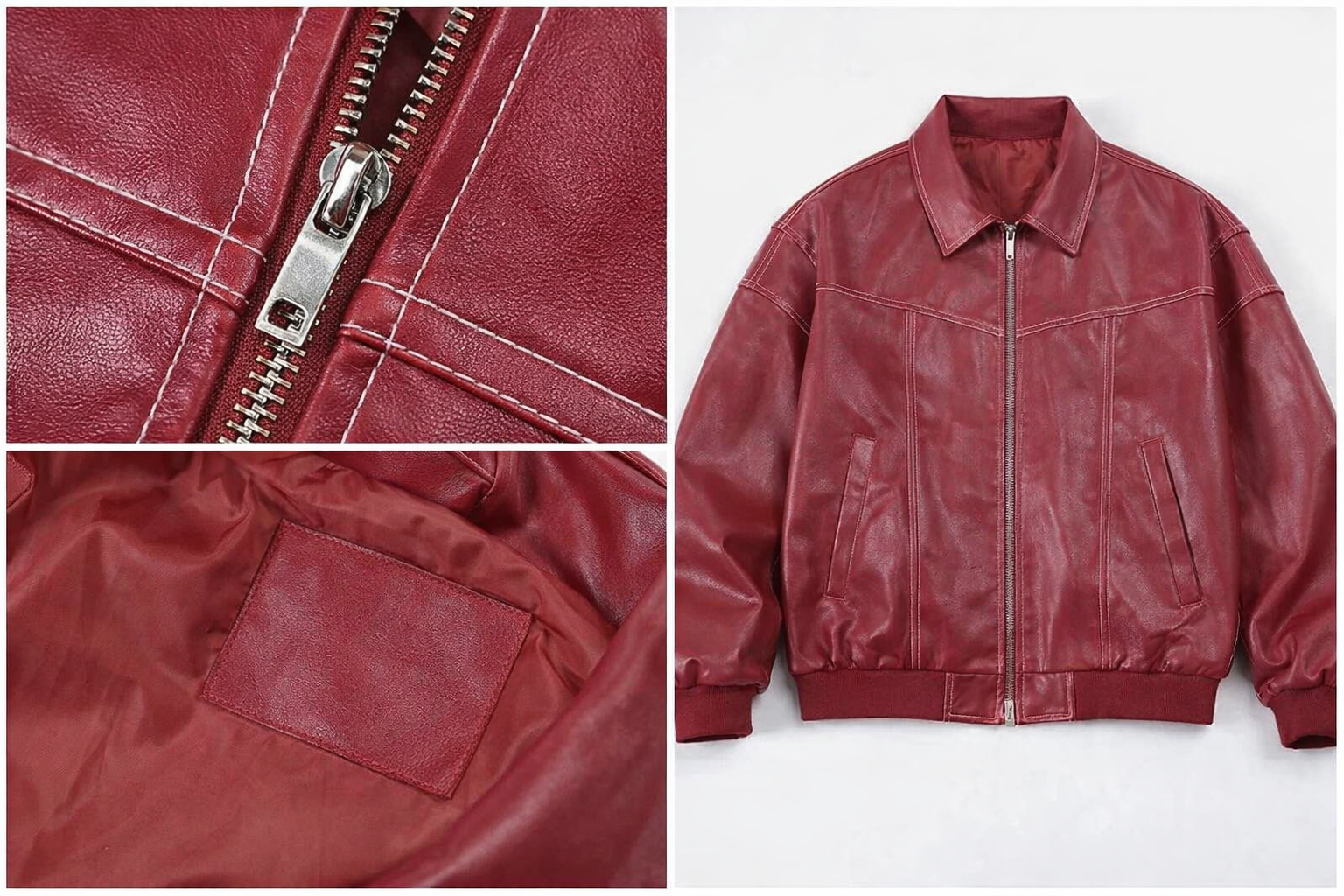 VIVIEN | Oversized leren jas