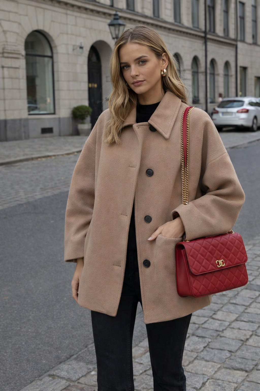 Zoë | Trendy wollen jas